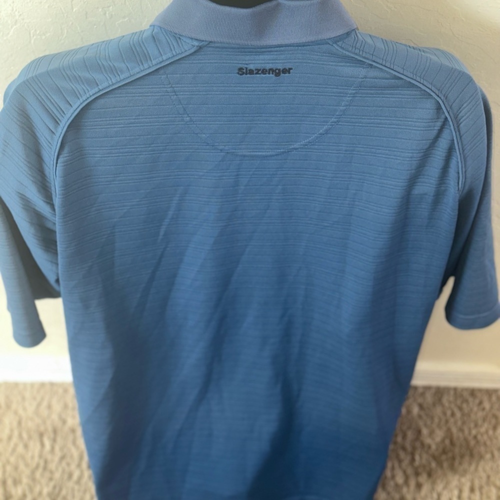 Men’s pre own as is  Slazenger Golf polo shirt size L large Blue - Picture 5 of 5